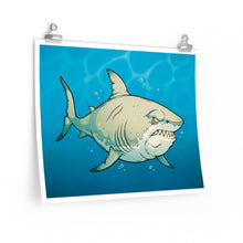 Load image into Gallery viewer, &quot;Jerkface Shark&quot; Poster • Artwork from Gosh Darn Bubbles!
