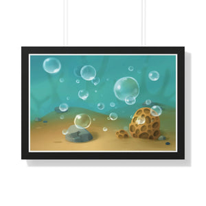 "Bubbles" Framed Poster • Artwork from Gosh Darn Bubbles!