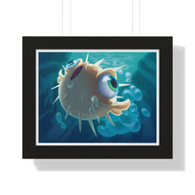 Load image into Gallery viewer, &quot;Plundering Pufferfish&quot; Framed Poster • Artwork from Gosh Darn Bubbles!
