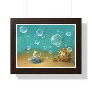 "Bubbles" Framed Poster • Artwork from Gosh Darn Bubbles!