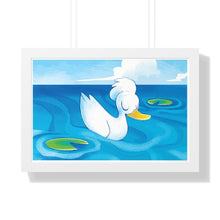 Load image into Gallery viewer, &quot;Duck with an Afro&quot; Framed Poster • Artwork from Gosh Darn Bubbles!
