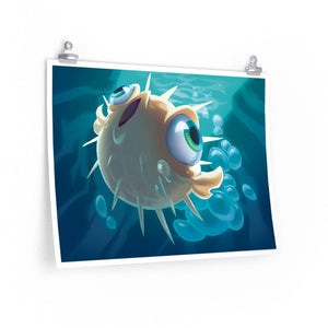 "Plundering Pufferfish" Poster • Artwork from Gosh Darn Bubbles!