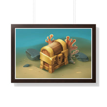 Load image into Gallery viewer, &quot;Sunken Chest&quot; Framed Poster • Artwork from Gosh Darn Bubbles!

