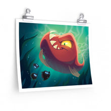 Load image into Gallery viewer, &quot;Picky Piranha&quot; Poster • Artwork from Gosh Darn Bubbles!
