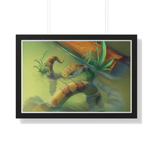 Load image into Gallery viewer, &quot;Sneaky Snake&quot; Framed Poster • Artwork from Gosh Darn Bubbles!
