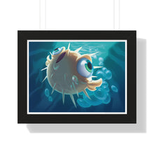 Load image into Gallery viewer, &quot;Plundering Pufferfish&quot; Framed Poster • Artwork from Gosh Darn Bubbles!
