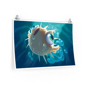 "Plundering Pufferfish" Poster • Artwork from Gosh Darn Bubbles!