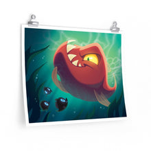 Load image into Gallery viewer, &quot;Picky Piranha&quot; Poster • Artwork from Gosh Darn Bubbles!
