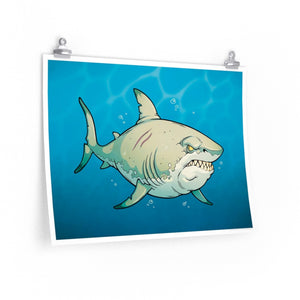 "Jerkface Shark" Poster • Artwork from Gosh Darn Bubbles!