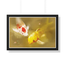 Load image into Gallery viewer, &quot;Fast-Talking Koi&quot; Framed Poster • Artwork from Gosh Darn Bubbles!
