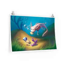 Load image into Gallery viewer, &quot;Organized Axolotl&quot; Poster • Artwork from Gosh Darn Bubbles!
