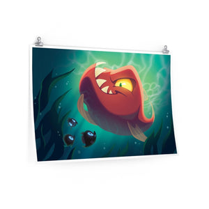"Picky Piranha" Poster • Artwork from Gosh Darn Bubbles!