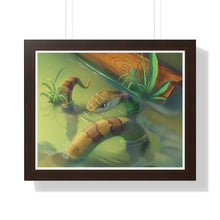 Load image into Gallery viewer, &quot;Sneaky Snake&quot; Framed Poster • Artwork from Gosh Darn Bubbles!
