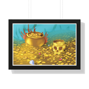 "Treasure" Framed Poster • Artwork from Gosh Darn Bubbles!