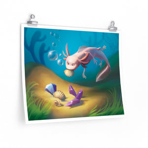 "Organized Axolotl" Poster • Artwork from Gosh Darn Bubbles!
