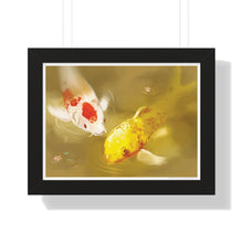 Load image into Gallery viewer, &quot;Fast-Talking Koi&quot; Framed Poster • Artwork from Gosh Darn Bubbles!

