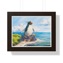 Load image into Gallery viewer, &quot;Lockrocker Penguin&quot; Framed Poster • Artwork from Gosh Darn Bubbles!
