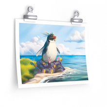 Load image into Gallery viewer, &quot;Lockrocker Penguin&quot; Poster • Artwork from Gosh Darn Bubbles!
