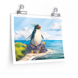 "Lockrocker Penguin" Poster • Artwork from Gosh Darn Bubbles!